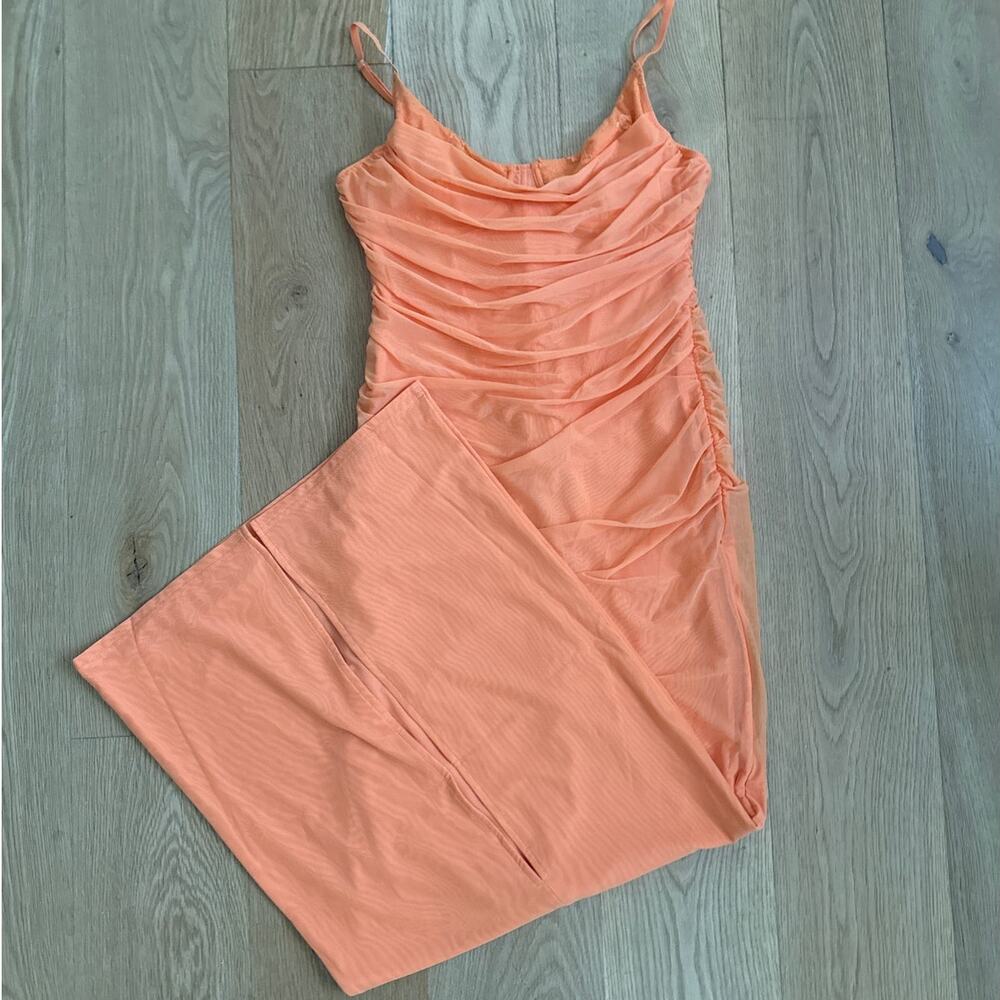 White Fox Boutique - City Lights Glow Maxi Dress in Orange